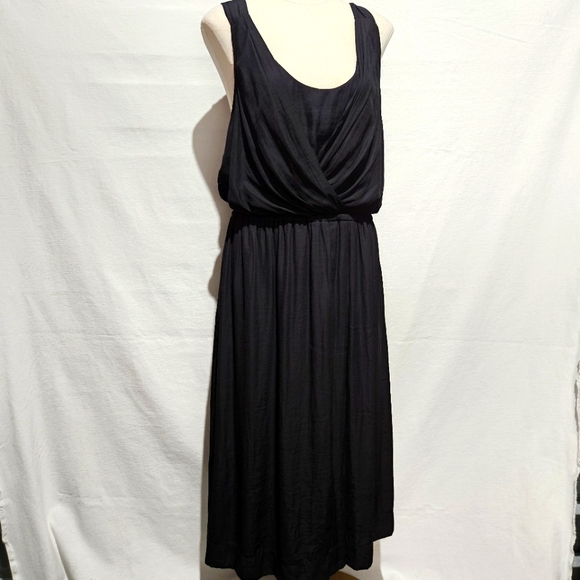 Anthropologie Maeve Sloan Grecian Draped Midi Dress Sz M - Picture 1 of 7